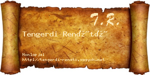 Tengerdi Renátó névjegykártya